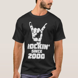 23 Years Old Rockin' Since 2000 Vintage Rock On Ha T-Shirt