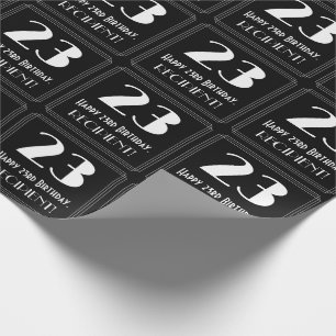 23rd Birthday - Art Deco Inspired Look "23", Name Wrapping Paper