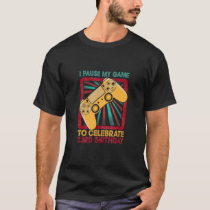 23rd Birthday Gamer Party Boy Kid Vintage Retro 23 T-Shirt