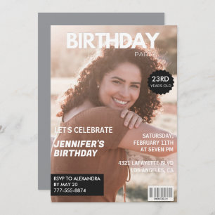 23rd birthday invitations for her Magazine Cover