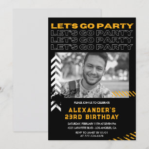 23rd birthday invitations Men Photo Spray paint