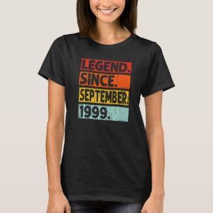 23rd Birthday  Legend Since September 1999 23 Year T-Shirt