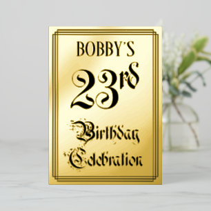 23rd Birthday Party — Elegant Script + Custom Name