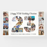 23rd Birthday Party Number 23 Photo Collage