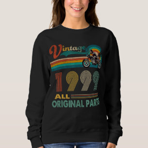23rd Birthday Vintage Retro Motorcycle Born 1999 Sweatshirt