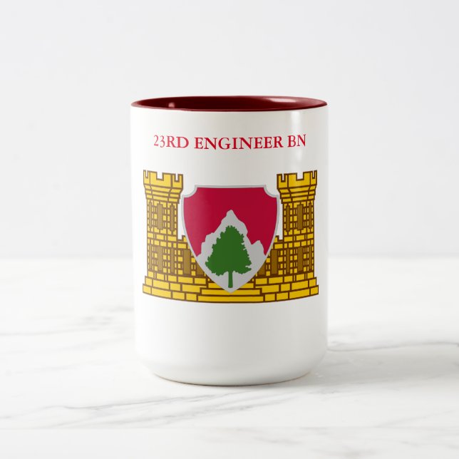 23RD ENGINEER BATTALION  Two-Tone COFFEE MUG (Center)
