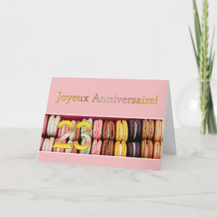 23rd French Birthday Macaron-Joyeux Anniversaire! Card