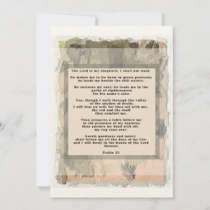 23rd Psalm Invitation Abstract