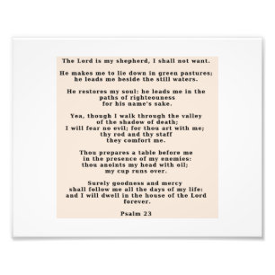23rd Psalm Photo Print