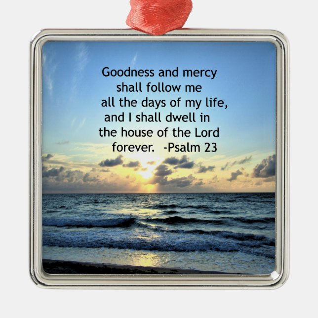 23RD PSALM SUNRISE PHOTO DESIGN METAL TREE DECORATION (Front)