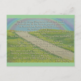 23RD PSALM THE LORD IS MY SHEPHERD BIBLE SCRIPTURE POSTCARD