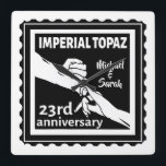 23rd wedding anniversary Imperial Topaz<br><div class="desc">If you would like any help customising this design, please use the ask this designer button, just below this text. A romantic design for a married couples 23rd, 23 years wedding anniversary. An illustration of a man and a wife holding hands, , the text reads imperial topaz which is the...</div>