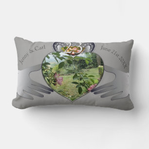 23rd Wedding Anniversary Photo Claddagh Lumbar P Cushion