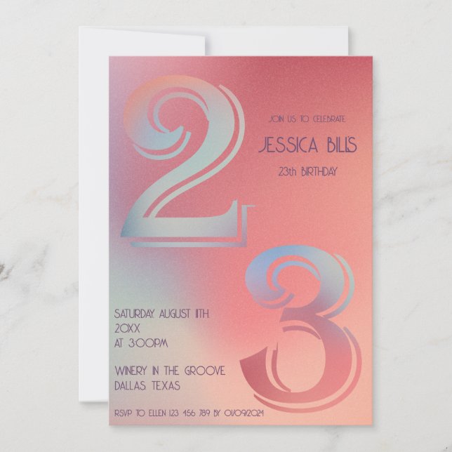 23th birthday invitation (Front)