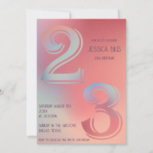 23th birthday invitation