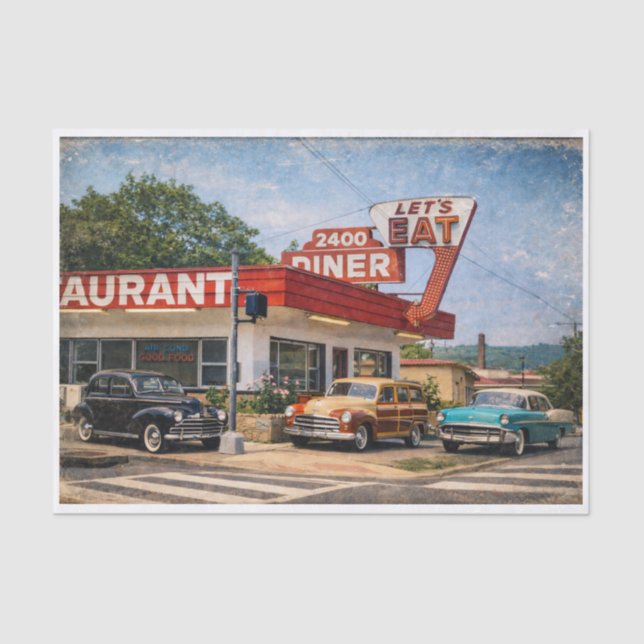 2400 Diner- Fredericksburg  Tissue Paper (Front)