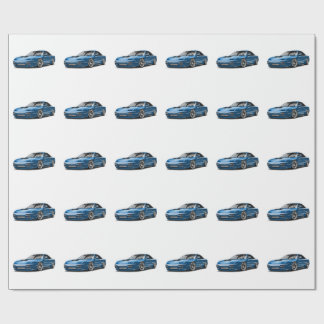 240sx blue car drawing wrapping paper