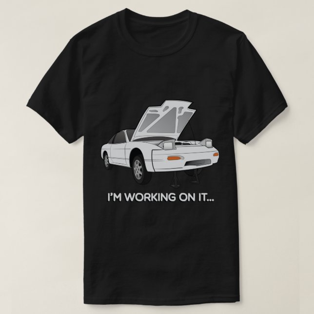 240sx S13 Hatch I'm Working On It Graphic Pullover (Design Front)