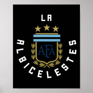 2425 Argentina Flag Soccer Jersey Kit Sport Unifor Poster