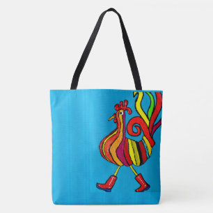 245 - Rooster with boots - Tote Bag
