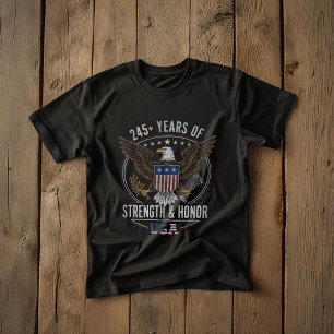 245+Y Marine Corps Birthday Proud Veteran T-Shirt