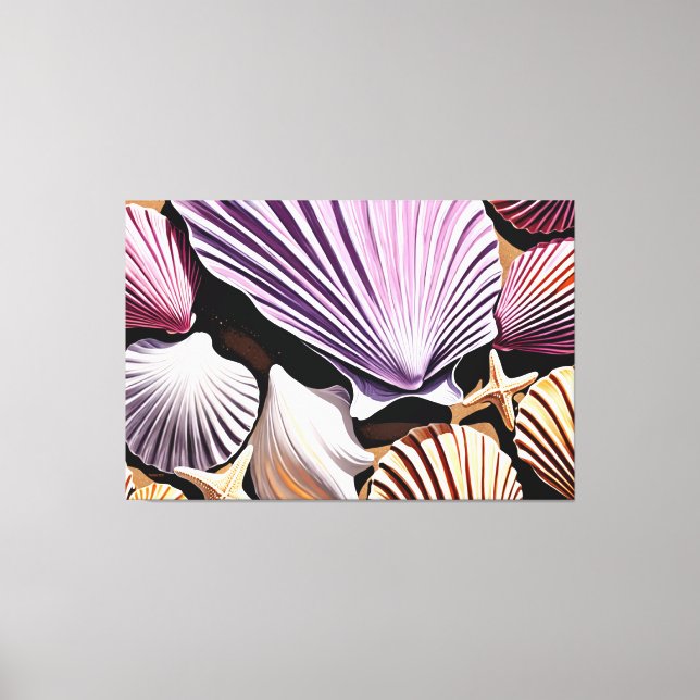 24_018, Sea Shell Art, Canvas Print (Front)