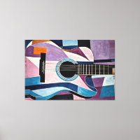 24_019, guitar, abstract, cubism, art