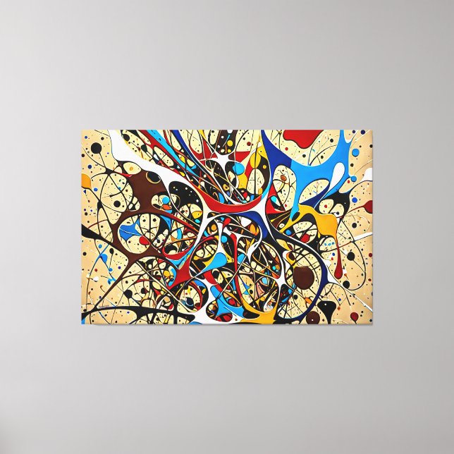 24_024, Splatter Abstract Canvas Print (Front)