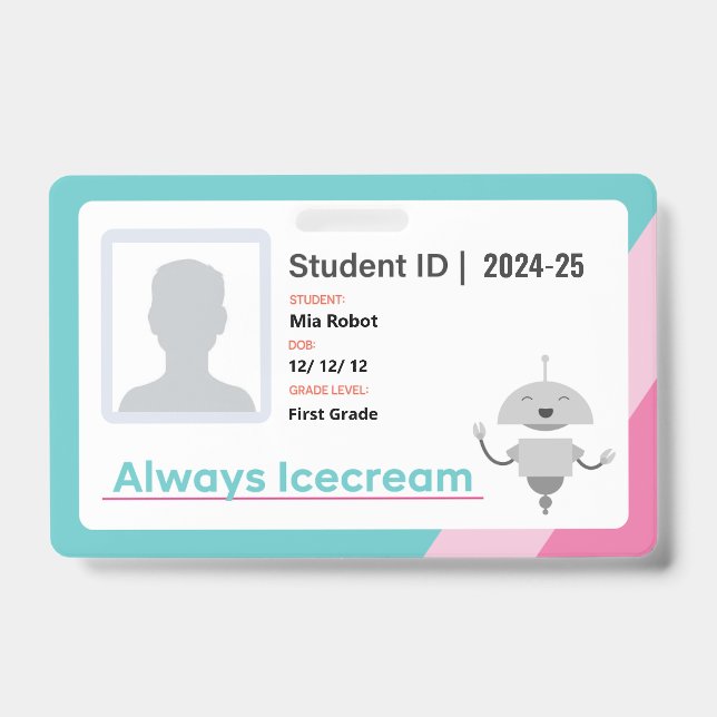 24-25 Always Icecream Badge ID Badge (Front)