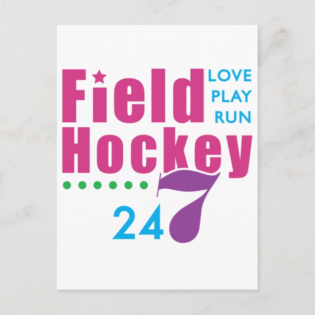 24/7 Field Hockey Postcard (Front)
