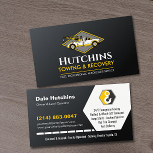 24/7 Towing Service Roadside Assistance Business Card