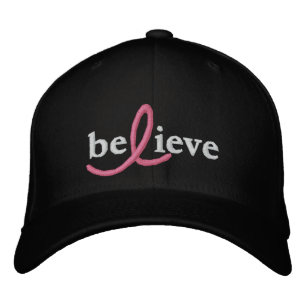 ($24.95) Believe Breast Cancer Ribbon Hat