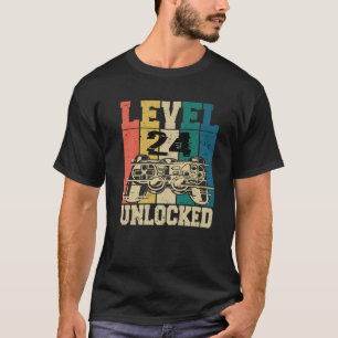 24 Birthday Gamer Gaming Gamer 24 Years Level 24 U T-Shirt