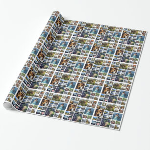24 Fun Photos in Collage Personalised Wrapping Paper