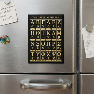 24 Greek Alphabet Magnetic Letters in Order Edu Magnet