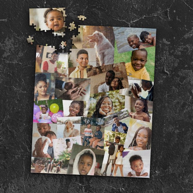 24 Haphazardly Overlapping Photos Collage Template Jigsaw Puzzle (Creator Uploaded)