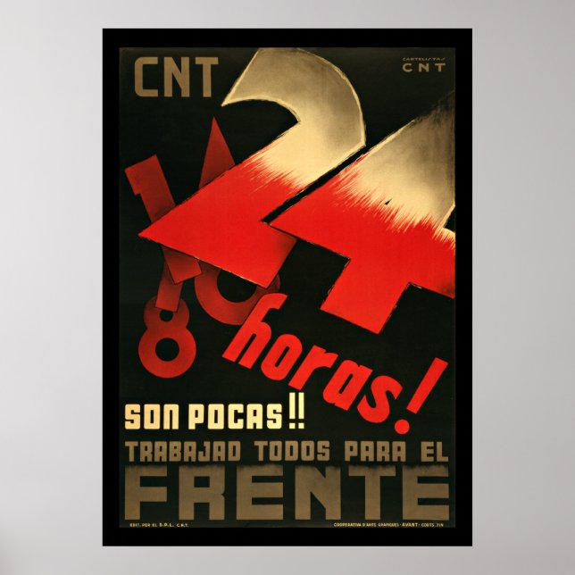 24 Horas Spanish Civil War Propaganda Poster (Front)