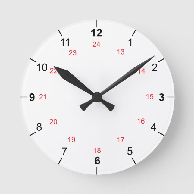 24 Hour Wall Clock (Front)