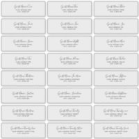 24 Individual Wedding Guest Address Labels