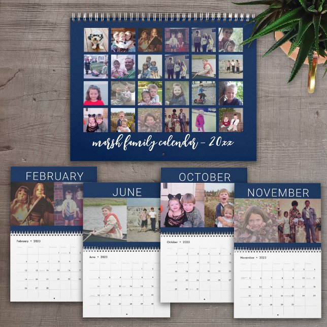 24 Photo - 2 Per Month Modern Family - Navy Blue Calendar (Creator Uploaded)