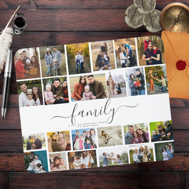 24 Photo Collage Cute Family Love Memory Mouse Pad (Creator Uploaded)