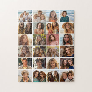 24 Photo Collage Grid - Pictures Only Jigsaw Puzzle