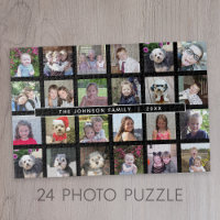 24 Photo Template Collage with Custom Text