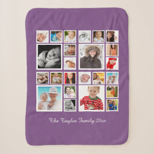 24 photographs Photo Collage Personalised Sherpa Blanket