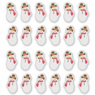 24 Piece Snowman Sticker