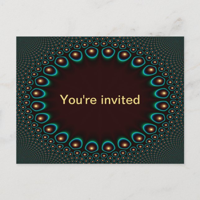 24 Point Circular Frame Invitation Postcard (Front)