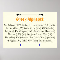 24 Symbols | Ancient Greek Alphabet Horizontal