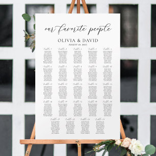24 Tables Our Favourite People Seating Chart