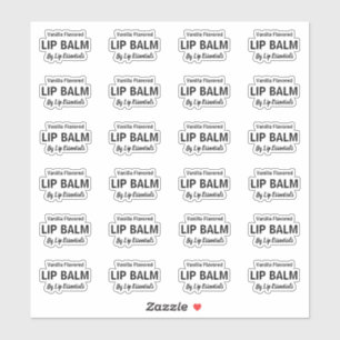24 Transparent Free Form Lip Balm 1.8 Inch Labels