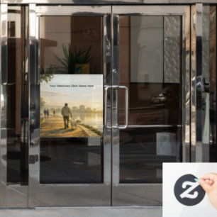 24" Veterinary Clinic Window Cling